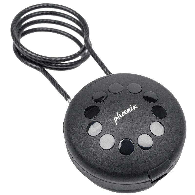 Phoenix sleutelkluis PALM KS0212EC met staalkabel, zwart, bluetooth